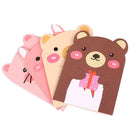 3pcs Cute Bear Notebook Journal Paper Note Book Weekly Planner Writing Pad