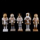 5PC 12CM Xmas Christmas Traditional Style Nutcracker Wooden Guard Decoration
