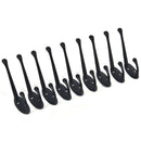 9 Pack Coat Hooks Wall Mounted for Hat Hardware Dual Prong Retro Coat Hanger Gn