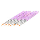 7 Sizes Professional Nail Art Painting Brush Round Draw