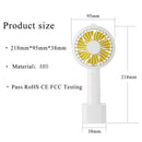 Handheld Mini Fan,USB Charge Personal Fan With Anti-Slip Base,3-Speed Adjus W7M5