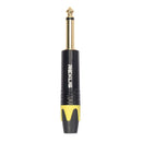 6.35mm Mono Male Plug Connector DIY Soldering Plug for Microphone (Yellow) A