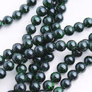 6mm Green Goldstone Round Loose Beads 14 inch