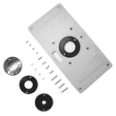 Aluminum Router Table Insert Plate Kit Tool for Woodworking Benches 9.3x4.7"
