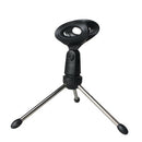 Adjustable metal tripod desktop table microphone clip holder stand