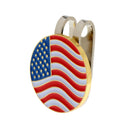 2.4cm USA Flag Metal Golf Ball Marker Magnetic Hat Clip Golf Accessories