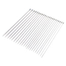 22pcs Stainless Steel Single Pointed Knitting Needle Sweater Staight Needles