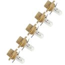 5pcs T5 LED 12V Car Interior Instrument Light Bulbs Dashboard Lamps(Yellow)