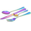 16 Pcs Tableware Set Colorful Romantic Dinner Set Rainbow Flatware Set B3P5