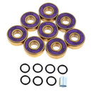 High Quality 8Pcs Titanium ABEC 11 Bearings With Spaces For Skateboards
