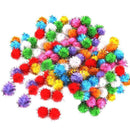 21pcs Cat Kitten Hamster Parrot Soft Glitter Tinsel Pompom Balls Pet Toys 3.5cm