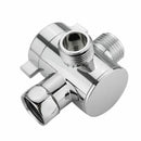 1/2 inch 3-Way T-adapter Diverter Valve Adjustable Shower Head Arm Mounted