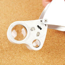 2 LED 30X 60X Glass Magnifying Magnifier Jeweler Eye Jewelry Loupe A