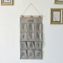 New Wall Hanging Storage Bag 12 Pockets Wall Mounted Hanging Organizer Bath P1E3