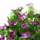 2 x Artificial Narcissus Wall Hanging Silk Flower Vine In/outdoor Decor Purple