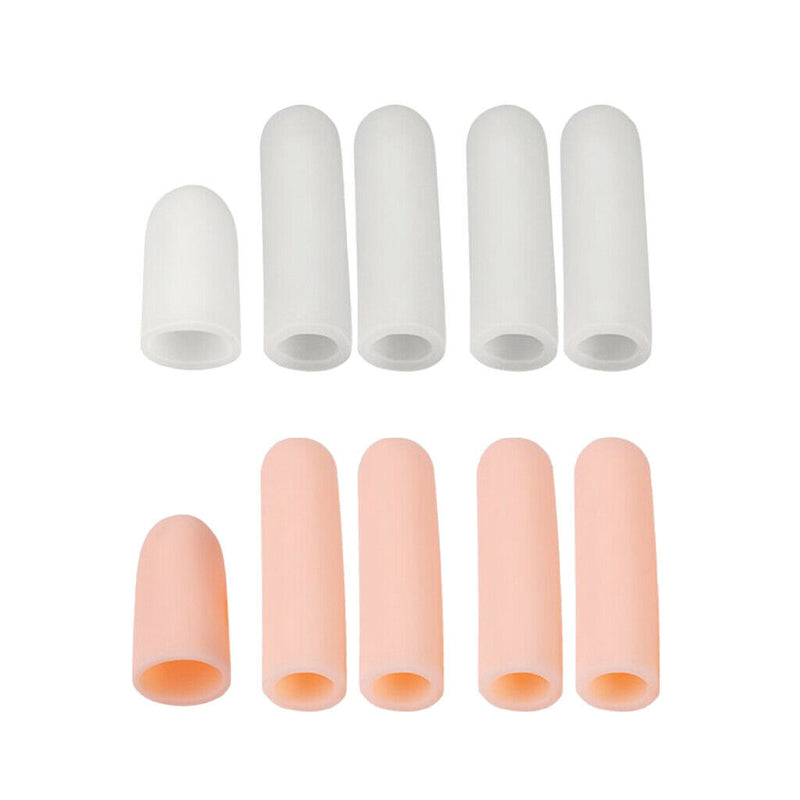 Gel Toe Finger Protector Finger Tubes Separator Arthritis Splint Skin+White