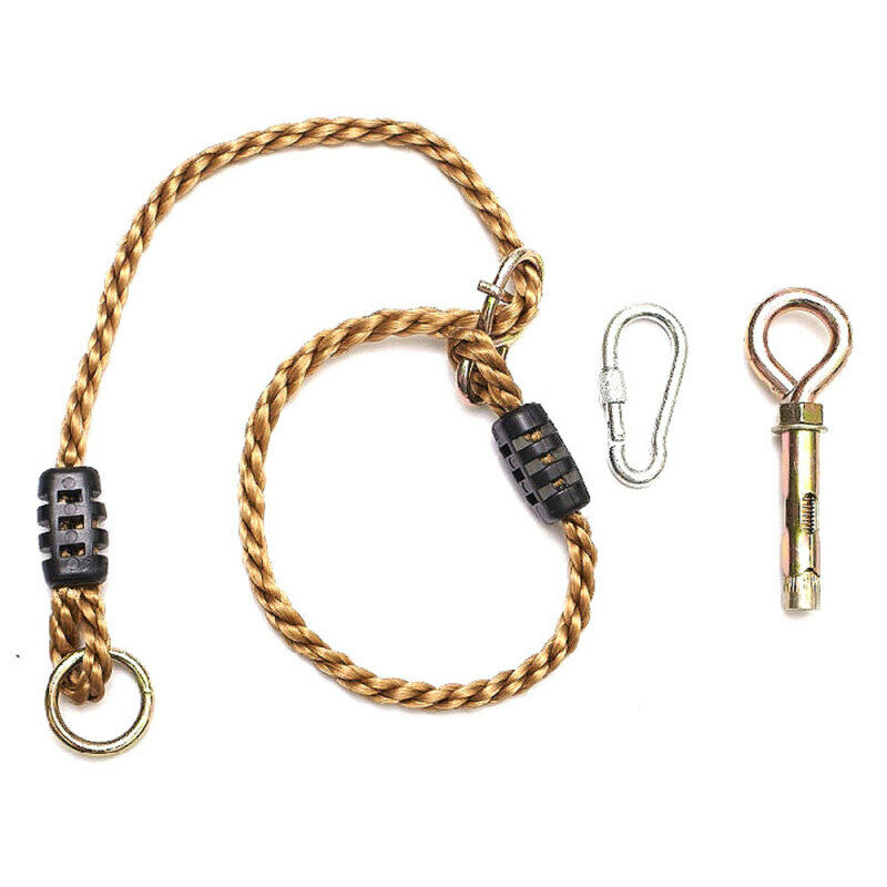 Kids Indoor Outdoor Swing Hanging Strap Snap Hook Rope Swing Accessories Set