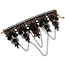 Women Lace Flower Chain Tassel Choker Collar Necklace Gothic Punk Jewelry  FT