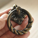10 Pairs of Brass Cabinet Knobs Drawer Dresser Cupboard Drop Ring Pull Handles