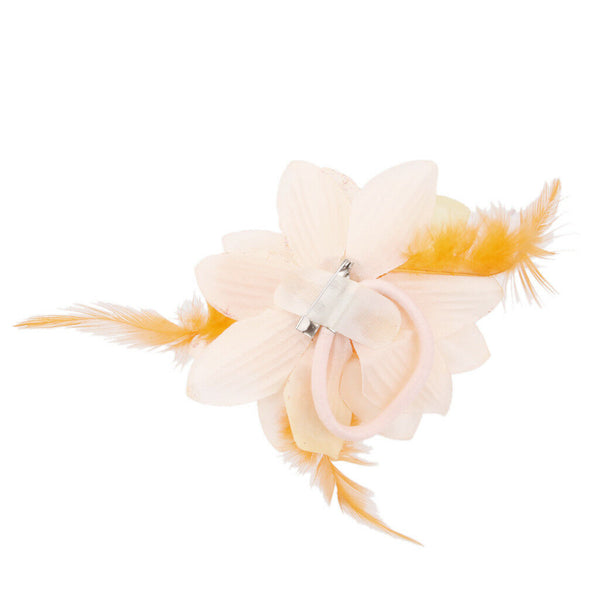 1 Piece Silk Feather Hair Pin Brooch Wrist Flower Wedding Party Bridal Prop