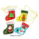 DIY Cloth Christmas Sock Ornament Kindergarten Child Gift Home Decor Random A