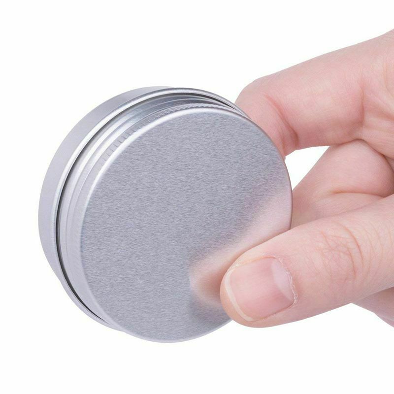 30 Pack Screw Top Round Metal Lip Balm Tins Containers Lids (1oz) C3W7