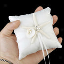 Wedding Party Starfish Ivory Satin Chiffon Ring Bearer Pillow Cushion 4"x4"