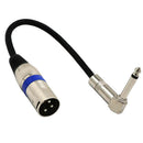 6.35mm TRS Male Plug to XLR Male Microphone Mono Audio Converter Adapter Cable