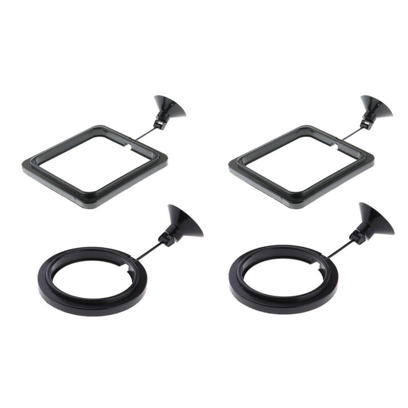 4 x Practical Floating Food Square and Round Circle - Reduces Waste & Maintains