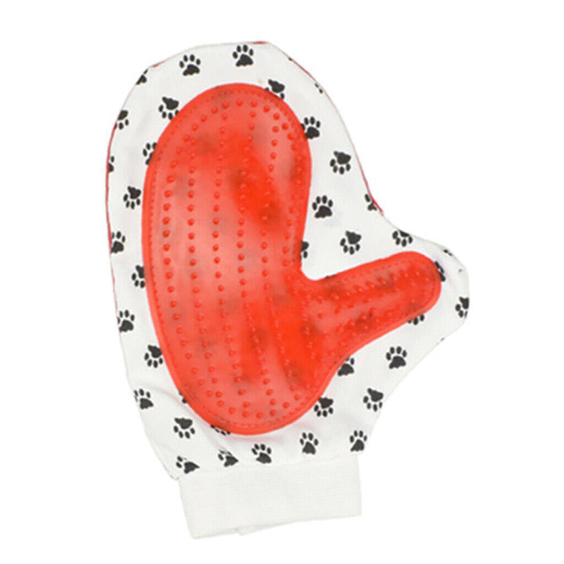 Pet Dog Cleaning Gloves Cat Dogs Bathing Massage Gloves Red