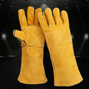 14 Inch Leather Welding Gloves Anti-Cut Temperature Resistant Fire-Proof Co X6R6