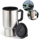 450ml Car Heated Mug Travel Mug Double Wall Stainless Steel Camping Outdoor Cup