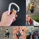 25KN Outdoor Safety Buckle Rappelling Rock Climbing Security Carabiner