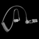 Replacement Transparent Coil Acoustic Air Tube Earplug With Clip For Two-Wa