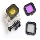 Red Underwater Diving Snap On Filter Lens for GoPro HERO3+ HERO4 Camera
