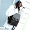 Leather Women Casual School Bags Shoulder Handbag Travel Backpacks (Black)