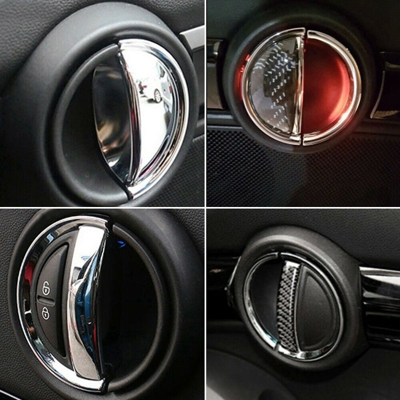 4pcs/set Carbon Fiber inner Door Handle Cover Trim For MINI Cooper F54 F55 F60