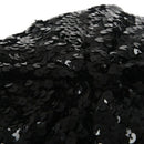 Lady Costume Stretch Sparkly Shining Sequin Beret Beanie Hat black