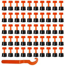 50Pc Flooring Wall Tile Leveling System Leveler Plastic Clip Adjustable Loc K4X5