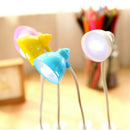 LED Book Light Flexible Portable Mini Pink Adjustable Clip-on Reading Lamps V9X4
