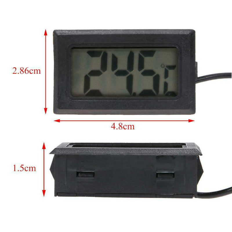 Waterproof Electronic Digital LCD Pet Aquarium Thermometer w/ Probe(Black) A