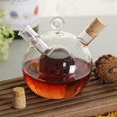 Double Outlet Kitchen Glass Oil Jar Vinegar Bottle Pot Sauce Cruet Dispenser