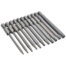 11pcs 75mm Magnetic S2 Security 1/4'' Hex Torx Head Screwdriver Bits Drill Set