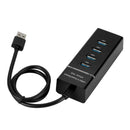 4 Port USB 3.0 Hub Super Speed 5Gbps Converter Cable Adapter for Laptop PC A