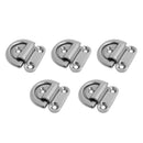 5x 6mm Stainless Steel Folding Pad Eye Deck Lashing D Ring Tie Down Plate