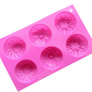 6-Cavity Flower Shaped Silicone DIY Handmade Soap Cake Craft Mould Newest Useful
