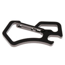 Carabiner Bottle Opener Keychain Keyring Quick Release Hanging Buckle Gray