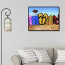 5D DIY Diamond Painting Kits Beach Slippers Full Round Drill Mosaic Crafts