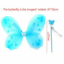 Fairy Princess Butterfly Wings Wand Headband 3 pc Set Halloween Party Role  Q6B4
