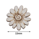 100pcs Wood Flowers and leaves Embellishment Wooden Shape Craft Wedding DecME